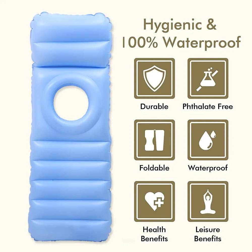 Pvc Women Inflatable Mat Mattress Pillow Sleeping Mat Float with Hole for Tummy Say Goodbye to Pregnancy Related Aches and Pains