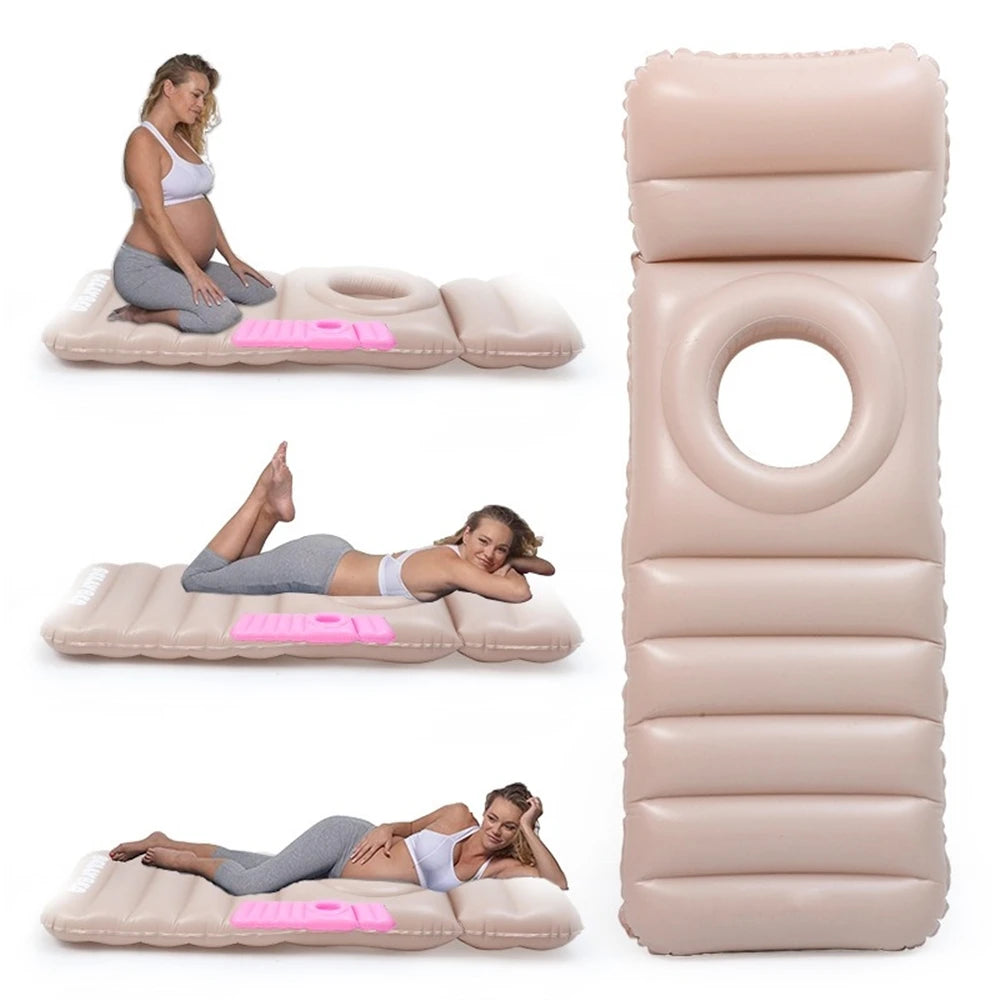Pvc Women Inflatable Mat Mattress Pillow Sleeping Mat Float with Hole for Tummy Say Goodbye to Pregnancy Related Aches and Pains