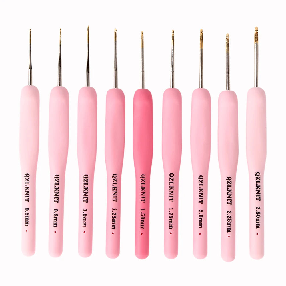 9 in 1 USB Light Up Crochet Hooks Handmade Knitting Needles LED Sewing Tools Set DIY Weaving Sweater Tool Kit Sewing Accessories