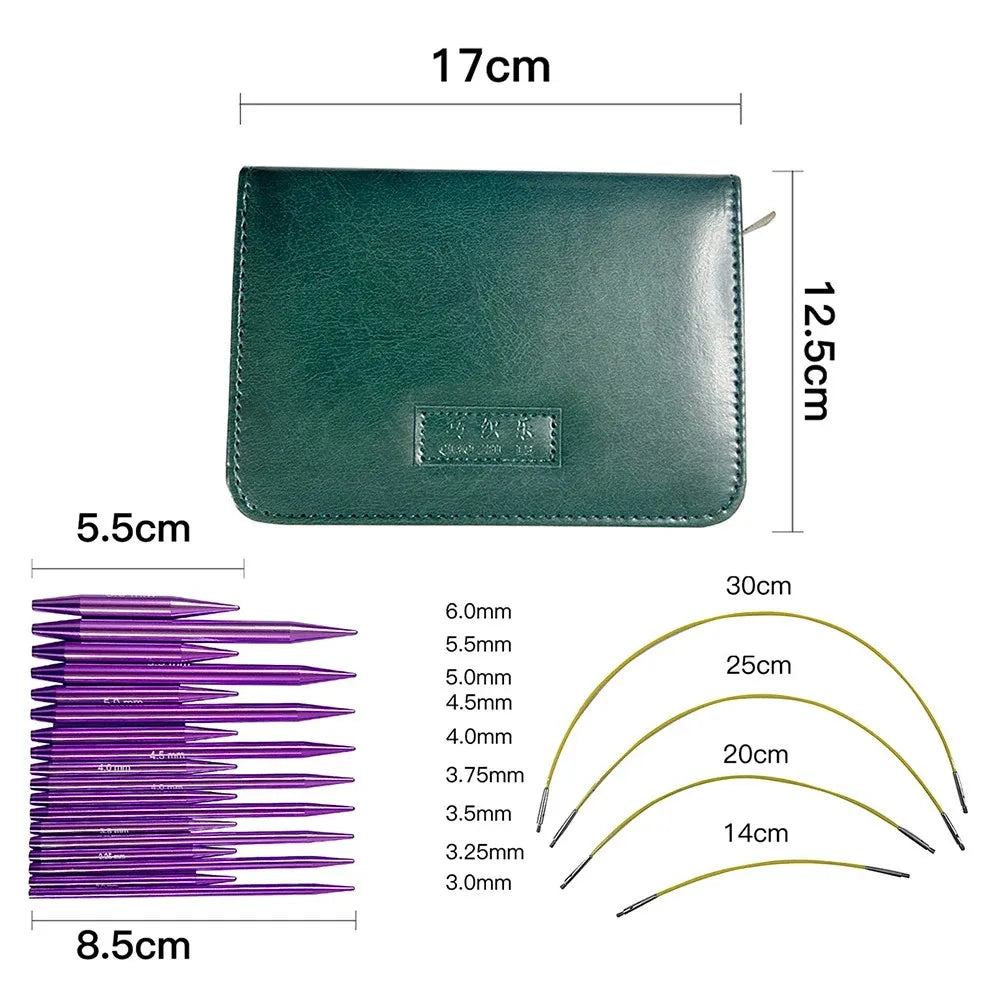 Knitting Needles Removable Ebony Wood 1 Set Crochet Hooks Needles Handmade Crafts Comfortable Grip for DIY Scarves Gloves