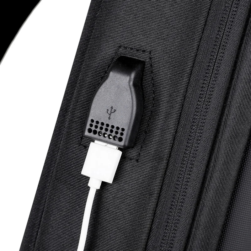 Anti-theft Combination Lock Chest Packs With USB Charging Port Fashion Business Men's Crossbody Bag Travel Storage Shoulder Bag