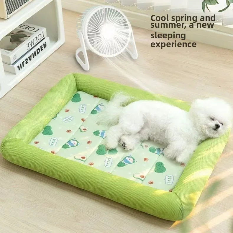 Cooling Puppy Bed Summer Dog Supplies Mat Accessory for Small Breeds Dogs Medium Pet Large Beds Sofa Blanket Baskets Fluffy Cats