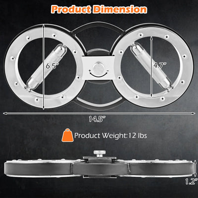 12 LBS Burn Machine w/Adjustable Resistance & 360° Rotation for Home/Gym