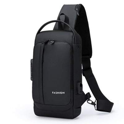 Men Anti Theft Chest Bag Shoulder Bags USB Charging Crossbody Package School Short Trip Messengers Bags Men's Oxford Sling Pack