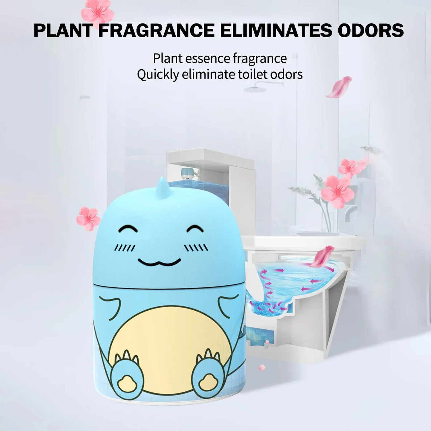 Automatic Bathroom Toilet Tank Cleaner With Ocean Scent Cute Dinosaur-Shaped Toilet Bowl Cleaner Bottle Bathroom Cleaning Supply