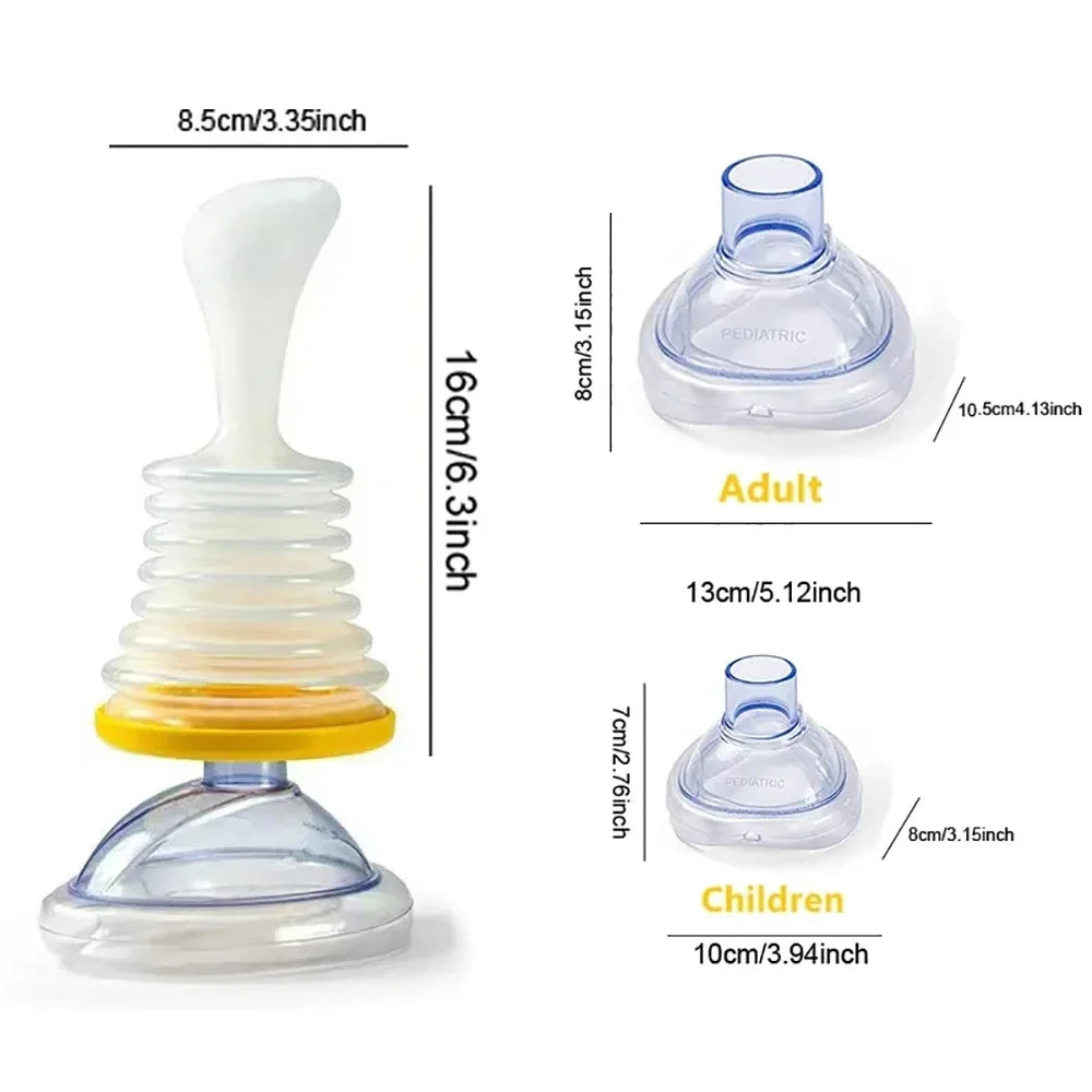 4pcs/3pcs First Aid Kit Choking Device Adults & Children Home Asphyxia Rescue Device Anti Suffocaation 2 Size Choking Rescue Kit